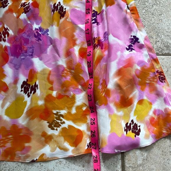 NICHOLAS Simie Gathered Floral-Print Satin-Twill Mini Dress Pink - Picture 16 of 16